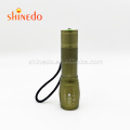 Army Green Olive Torch Light, Outdoor 1000 Lumen XML T6 Waterproof LED Zoomable Military Tactical Self Defensive Flashlight